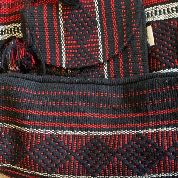 LILLO BAG Mexican backpack black red boho - Picture 5 of 6